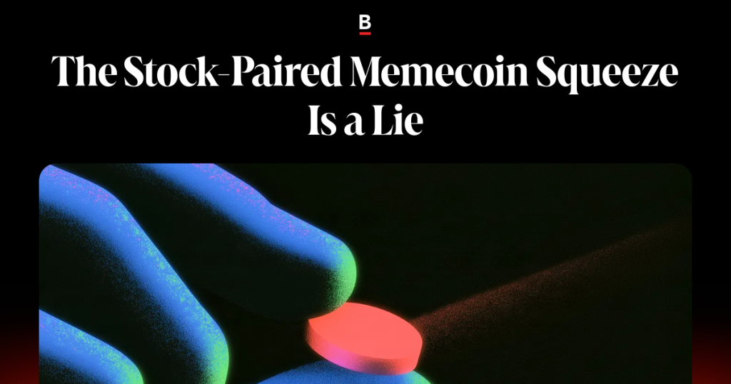 The Stock-Paired Memecoin Squeeze Is a Lie